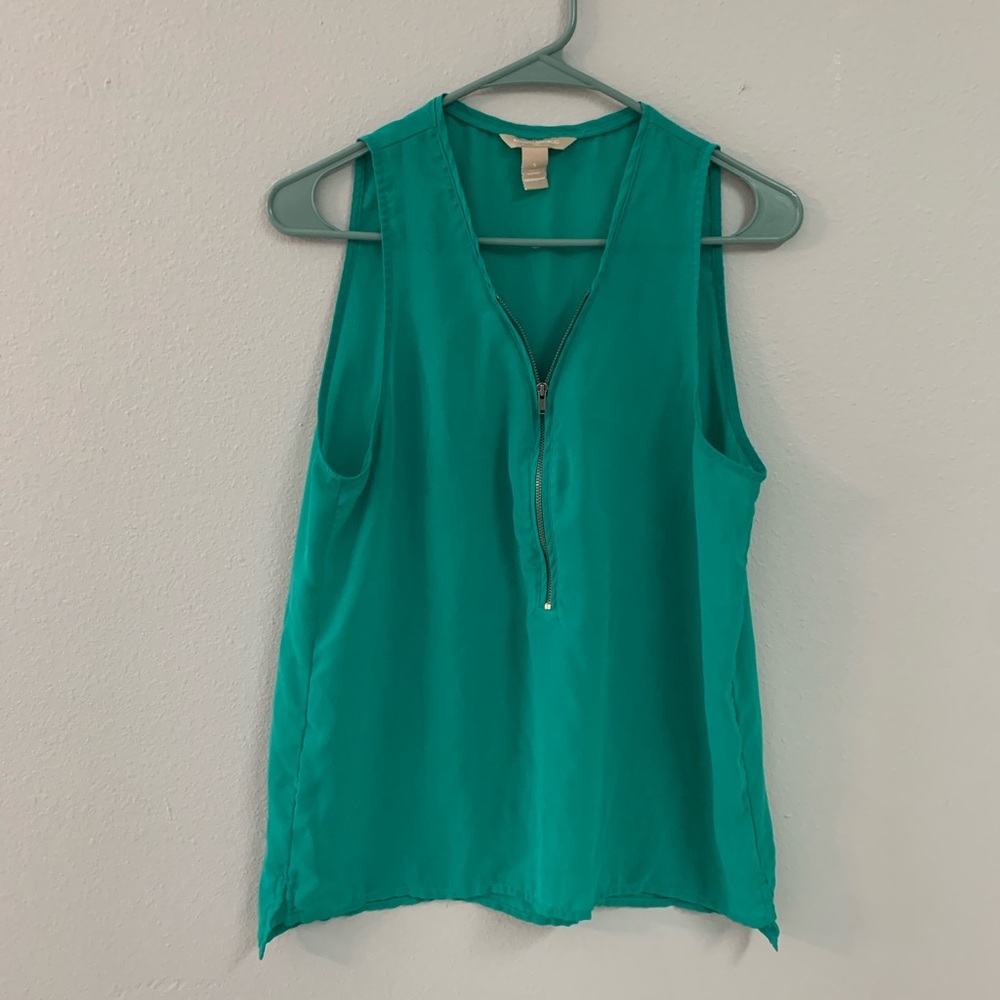 Sheer green top